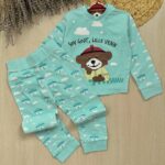 ست بلوز شلوار ابی نیلی